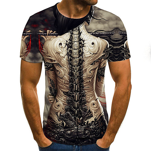 Men's T shirt Color Block 3D Print Short Sleeve Holiday Tops Streetwear Punk & Gothic Khaki
Men's T shirt Color Block 3D Print Short Sleeve Holiday Tops Streetwear Punk & Gothic Khaki