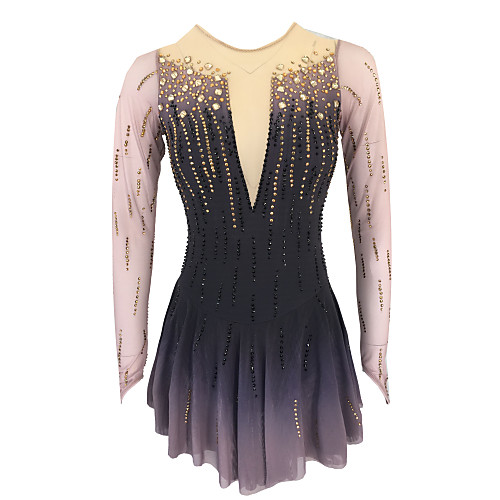 21Grams Figure Skating Dress Women's Girls' Ice Skating Dress Coffee Open Back Spandex Stretch Yarn High Elasticity Training Skating Wear Solid Colored Classic Crystal / Rhinestone Long Sleeve Ice
21Grams Figure Skating Dress Women's Girls' Ice Skating Dress Coffee Open Back Spandex Stretch Yarn High Elasticity Training Skating Wear Solid Colored Classic Crystal / Rhinestone Long Sleeve Ice