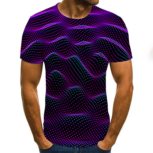 Men's T shirt Graphic Geometric 3D Plus Size Pleated Print Short Sleeve Weekend Tops Streetwear Purple
Men's T shirt Graphic Geometric 3D Plus Size Pleated Print Short Sleeve Weekend Tops Streetwear Purple
