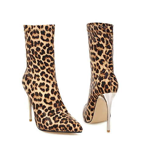 Women's Boots Stiletto Heel Pointed Toe Synthetics Mid-Calf Boots Fall & Winter Black / Leopard / Silver / Party & Evening
Women's Boots Stiletto Heel Pointed Toe Synthetics Mid-Calf Boots Fall & Winter Black / Leopard / Silver / Party & Evening