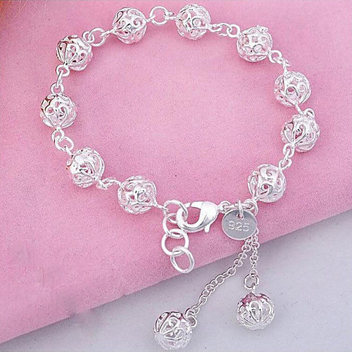 Women's Bracelet Classic Ball Punk Fashion Silver-Plated Bracelet Jewelry Silver For Daily
Women's Bracelet Classic Ball Punk Fashion Silver-Plated Bracelet Jewelry Silver For Daily