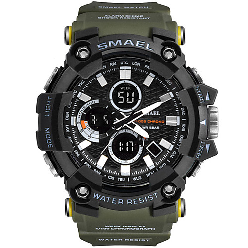 

SMAEL Men's Sport Watch Analog - Digital Digital Sporty Outdoor Military LED Light Stopwatch / One Year / Rubber