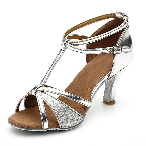 Women's Latin Shoes Ballroom Shoes Salsa Shoes Line Dance Heel Slim High Heel Silver
Women's Latin Shoes Ballroom Shoes Salsa Shoes Line Dance Heel Slim High Heel Silver
