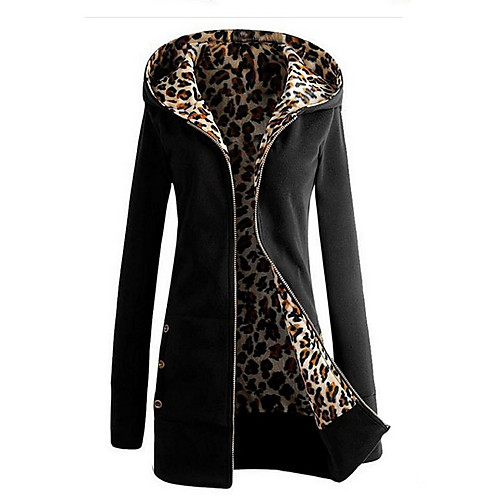 Women's Fall & Winter Jacket Regular Leopard Daily Black Light gray Dark Gray S M L
Women's Fall & Winter Jacket Regular Leopard Daily Black Light gray Dark Gray S M L