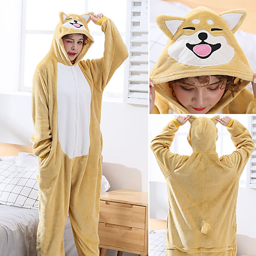Adults' Kigurumi Pajamas Dog Onesie Pajamas Flannelette Yellow Cosplay For Men and Women Animal Sleepwear Cartoon Festival / Holiday Costumes
Adults' Kigurumi Pajamas Dog Onesie Pajamas Flannelette Yellow Cosplay For Men and Women Animal Sleepwear Cartoon Festival / Holiday Costumes