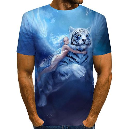 Men's 3D Graphic Animal T-shirt Print Short Sleeve Daily Tops Vintage Rock Round Neck Blue
Men's 3D Graphic Animal T-shirt Print Short Sleeve Daily Tops Vintage Rock Round Neck Blue