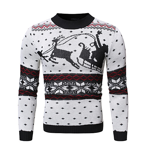Men's Christmas Animal Pullover Long Sleeve Sweater Cardigans Crew Neck Winter White Black
Men's Christmas Animal Pullover Long Sleeve Sweater Cardigans Crew Neck Winter White Black