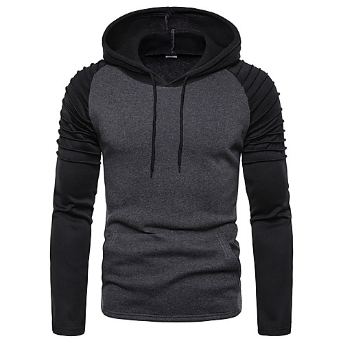 Men's Hoodie Color Block Hooded Daily Weekend Sports & Outdoors Basic Hoodies Sweatshirts Black Dark Gray
Men's Hoodie Color Block Hooded Daily Weekend Sports & Outdoors Basic Hoodies Sweatshirts Black Dark Gray