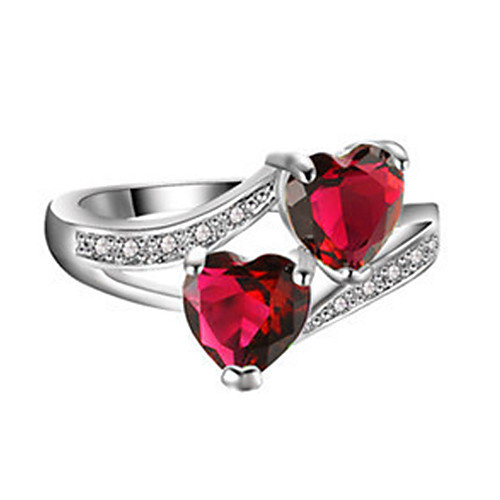 Women's Ring AAA Cubic Zirconia 1pc Red Blue Light Blue Silver-Plated Stylish Daily Jewelry Heart Cute Heart
Women's Ring AAA Cubic Zirconia 1pc Red Blue Light Blue Silver-Plated Stylish Daily Jewelry Heart Cute Heart