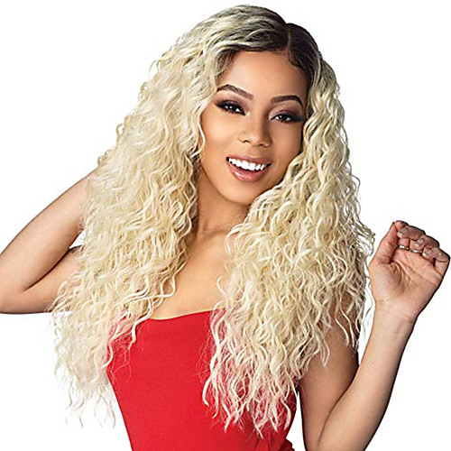 Synthetic Lace Front Wig Curly Middle Part Lace Front Wig Blonde Ombre Long Black / Gold Synthetic Hair 18-26 inch Women's Adjustable Heat Resistant Party Blonde Ombre
Synthetic Lace Front Wig Curly Middle Part Lace Front Wig Blonde Ombre Long Black / Gold Synthetic Hair 18-26 inch Women's Adjustable Heat Resistant Party Blonde Ombre