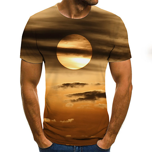 Men's T shirt Graphic Color Block 3D Plus Size Print Short Sleeve Daily Tops Basic Exaggerated Brown
Men's T shirt Graphic Color Block 3D Plus Size Print Short Sleeve Daily Tops Basic Exaggerated Brown