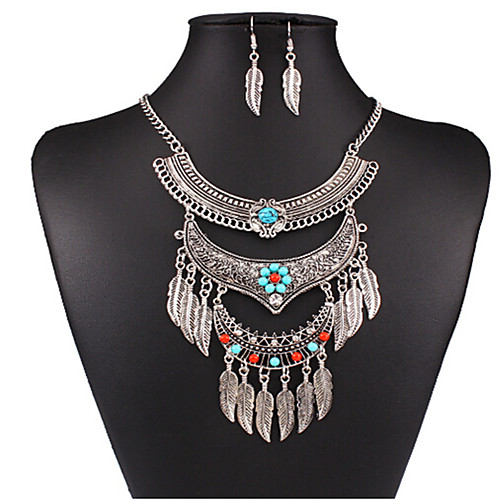 Women's Turquoise Necklace Tassel Leaf Vintage Earrings Jewelry Silver For Holiday 1 set
Women's Turquoise Necklace Tassel Leaf Vintage Earrings Jewelry Silver For Holiday 1 set