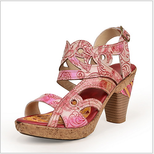 Women's Sandals Leather Sandals Summer Cone Heel Open Toe Casual Boho Daily Solid Colored Cowhide Dusty Rose / Pink / Green
Women's Sandals Leather Sandals Summer Cone Heel Open Toe Casual Boho Daily Solid Colored Cowhide Dusty Rose / Pink / Green