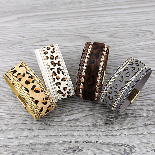 Women's Bracelet Bangles Vintage Bracelet Leather Bracelet Chunky Animal Stylish Vintage European Trendy Boho PU Leather Bracelet Jewelry Brown / White / Gray For Gift Daily Street Holiday Festival
Women's Bracelet Bangles Vintage Bracelet Leather Bracelet Chunky Animal Stylish Vintage European Trendy Boho PU Leather Bracelet Jewelry Brown / White / Gray For Gift Daily Street Holiday Festival