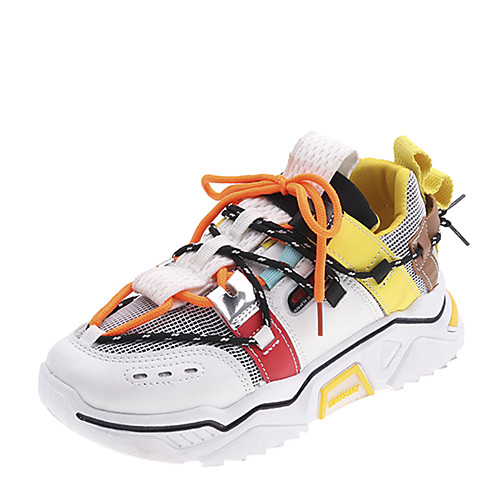 Women's Athletic Shoes Flat Heel Round Toe Stitching Lace Mesh Casual Walking Shoes Fall & Winter White / Gray
Women's Athletic Shoes Flat Heel Round Toe Stitching Lace Mesh Casual Walking Shoes Fall & Winter White / Gray