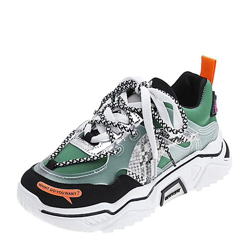 Women's Athletic Shoes Flat Heel Round Toe Stitching Lace PU Casual Walking Shoes Fall & Winter Black / Yellow / Green
Women's Athletic Shoes Flat Heel Round Toe Stitching Lace PU Casual Walking Shoes Fall & Winter Black / Yellow / Green