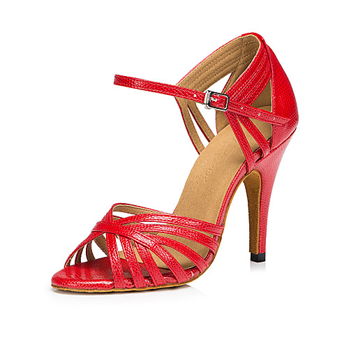 Women's Latin Shoes Ballroom Shoes Salsa Shoes Line Dance Heel Lace Slim High Heel Red Blue Gold Ankle Strap
Women's Latin Shoes Ballroom Shoes Salsa Shoes Line Dance Heel Lace Slim High Heel Red Blue Gold Ankle Strap
