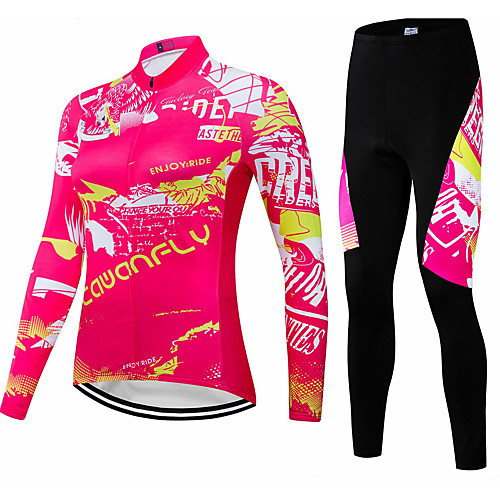 CAWANFLY Women's Long Sleeve Cycling Jersey with Tights Winter Rose Red Bike Clothing Suit Mountain Bike MTB Road Bike Cycling Breathable Quick Dry Back Pocket Sports Clothing Apparel / Advanced
CAWANFLY Women's Long Sleeve Cycling Jersey with Tights Winter Rose Red Bike Clothing Suit Mountain Bike MTB Road Bike Cycling Breathable Quick Dry Back Pocket Sports Clothing Apparel / Advanced