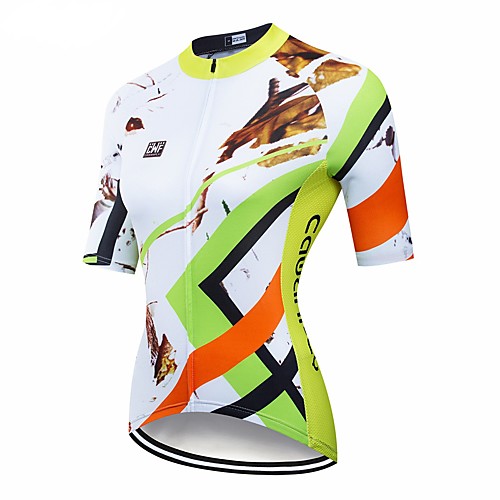 CAWANFLY Women's Short Sleeve Cycling Jersey Green / Yellow Geometic Bike Jersey Top Mountain Bike MTB Road Bike Cycling Breathable Quick Dry Back Pocket Sports Clothing Apparel / Advanced / Expert 
CAWANFLY Women's Short Sleeve Cycling Jersey Green / Yellow Geometic Bike Jersey Top Mountain Bike MTB Road Bike Cycling Breathable Quick Dry Back Pocket Sports Clothing Apparel / Advanced / Expert
