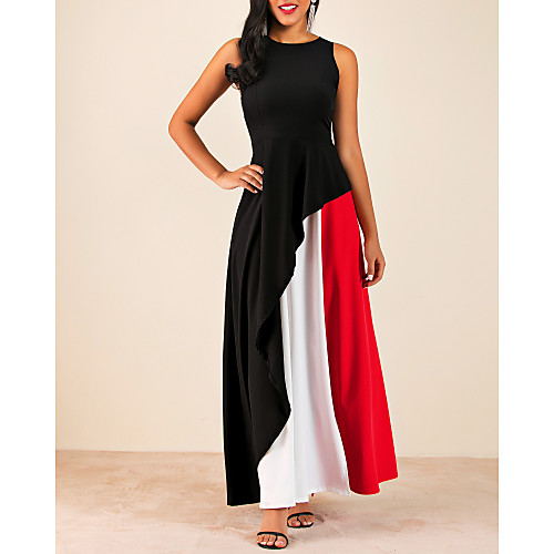 Women's Sheath Dress Black Sleeveless Color Block Round Neck S M L XL XXL 3XL 4XL 5XL / Plus Size
Women's Sheath Dress Black Sleeveless Color Block Round Neck S M L XL XXL 3XL 4XL 5XL / Plus Size