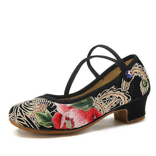 Women's Modern Shoes / Ballroom Shoes Canvas Heel Flat Heel Dance Shoes Black / Practice
Women's Modern Shoes / Ballroom Shoes Canvas Heel Flat Heel Dance Shoes Black / Practice