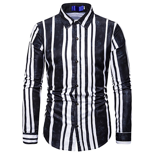 Men's Shirt Striped Color Block Long Sleeve Daily Tops Basic Black Blue Green
Men's Shirt Striped Color Block Long Sleeve Daily Tops Basic Black Blue Green