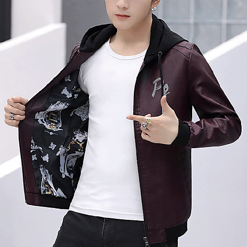 Men's Solid Colored Winter Faux Leather Jacket Regular Daily Long Sleeve PU Coat Tops Black
Men's Solid Colored Winter Faux Leather Jacket Regular Daily Long Sleeve PU Coat Tops Black