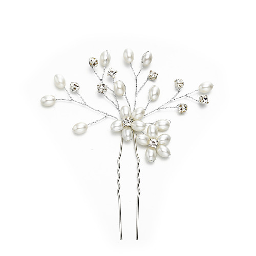 Imitation Pearl / Rhinestone / Alloy Hair Pin with Rhinestone / Imitation Pearl 1 Piece Wedding Headpiece
Imitation Pearl / Rhinestone / Alloy Hair Pin with Rhinestone / Imitation Pearl 1 Piece Wedding Headpiece