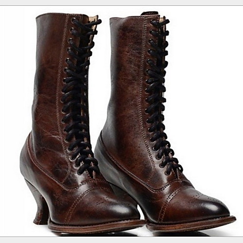 Women's Boots Comfort Shoes Stiletto Heel Round Toe PU Mid-Calf Boots Winter Black / Brown
Women's Boots Comfort Shoes Stiletto Heel Round Toe PU Mid-Calf Boots Winter Black / Brown