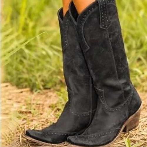 Women's Boots Cowboy Western Boots Cuban Heel Round Toe Knee High Boots Vintage British Daily PU Solid Colored Winter Black Yellow Brown / Mid-Calf Boots
Women's Boots Cowboy Western Boots Cuban Heel Round Toe Knee High Boots Vintage British Daily PU Solid Colored Winter Black Yellow Brown / Mid-Calf Boots