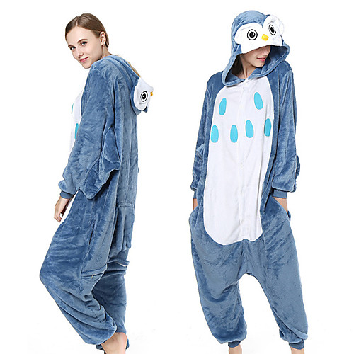 Adults' Kigurumi Pajamas Owl Animal Onesie Pajamas Coral fleece Blue Cosplay For Men and Women Animal Sleepwear Cartoon Festival / Holiday Costumes
Adults' Kigurumi Pajamas Owl Animal Onesie Pajamas Coral fleece Blue Cosplay For Men and Women Animal Sleepwear Cartoon Festival / Holiday Costumes