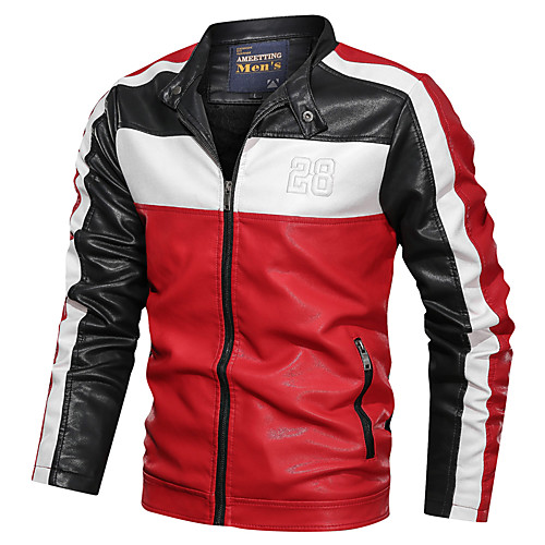 Men's Leather Jackets Solid Colored Winter Faux Leather Jacket Regular Practice Long Sleeve PU Coat Tops Black
Men's Leather Jackets Solid Colored Winter Faux Leather Jacket Regular Practice Long Sleeve PU Coat Tops Black
