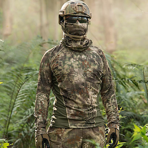 Men's Hunting T-shirt Long Sleeve Outdoor Fall Winter Spring Tactical Waterproof Windproof Quick Dry Top Camping / Hiking Hunting Fishing Leisure Sports Camouflage / Athleisure / Breathable
Men's Hunting T-shirt Long Sleeve Outdoor Fall Winter Spring Tactical Waterproof Windproof Quick Dry Top Camping / Hiking Hunting Fishing Leisure Sports Camouflage / Athleisure / Breathable