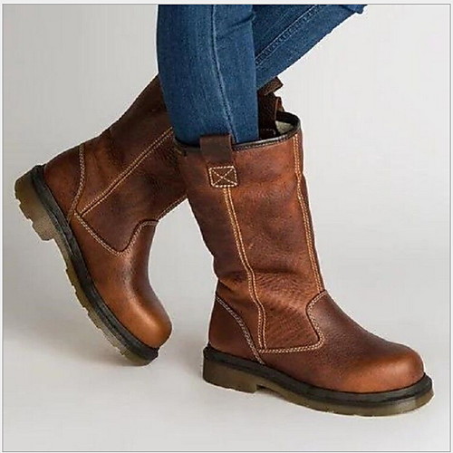 Women's Boots Comfort Shoes Flat Heel Round Toe PU Mid-Calf Boots Winter Brown
Women's Boots Comfort Shoes Flat Heel Round Toe PU Mid-Calf Boots Winter Brown