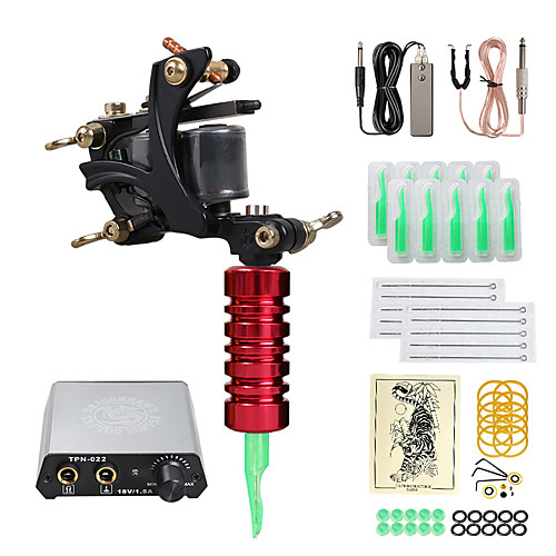 

Tattoo Machine Professional Tattoo Kit - 1 pcs Tattoo Machines LCD power supply Case Not Included 1 cast iron machine liner & shader