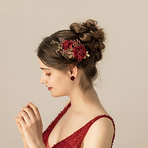 Chiffon / Alloy Hair Combs / Headdress with Floral / Metal 1pc Wedding / Party / Evening Headpiece
Chiffon / Alloy Hair Combs / Headdress with Floral / Metal 1pc Wedding / Party / Evening Headpiece