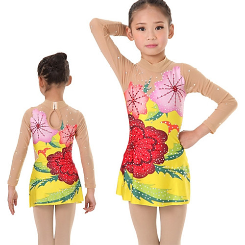 Rhythmic Gymnastics Leotards Artistic Gymnastics Leotards Women's Girls' Leotard Yellow Spandex High Elasticity Handmade Print Jeweled Long Sleeve Competition Ballet Dance Ice Skating Rhythmic
Rhythmic Gymnastics Leotards Artistic Gymnastics Leotards Women's Girls' Leotard Yellow Spandex High Elasticity Handmade Print Jeweled Long Sleeve Competition Ballet Dance Ice Skating Rhythmic