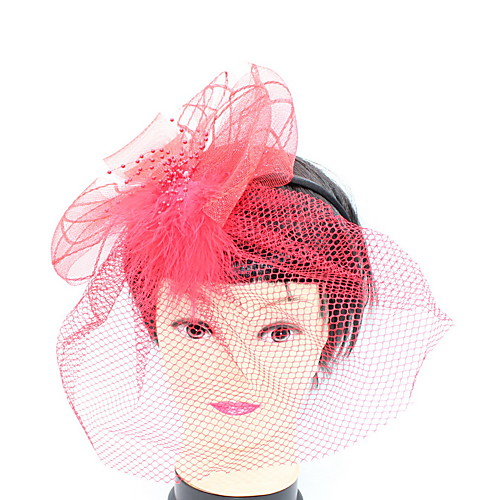 Feathers / Net / Alloy Flowers / Headwear with Feather / Trim / Net 1 Piece Special Occasion / Party / Evening Headpiece
Feathers / Net / Alloy Flowers / Headwear with Feather / Trim / Net 1 Piece Special Occasion / Party / Evening Headpiece
