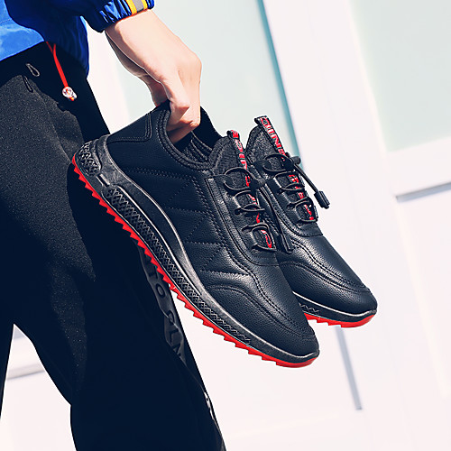 Men's Comfort Shoes Leather Fall / Spring & Summer Sporty Athletic Shoes Running Shoes / Walking Shoes Waterproof Black and White / Black / Red
Men's Comfort Shoes Leather Fall / Spring & Summer Sporty Athletic Shoes Running Shoes / Walking Shoes Waterproof Black and White / Black / Red