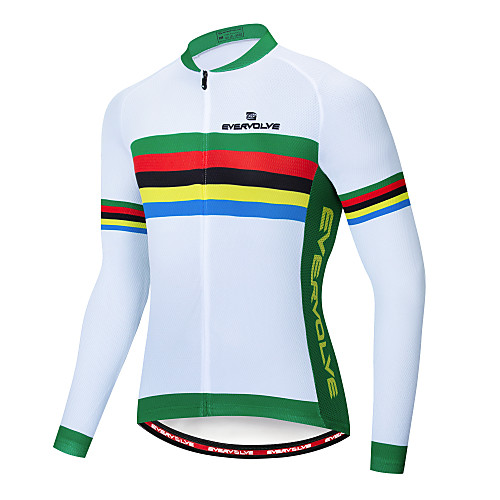 EVERVOLVE Men's Long Sleeve Cycling Jersey Winter Lycra White Bike Jersey Mountain Bike MTB Road Bike Cycling Breathable Quick Dry Sports Clothing Apparel / Stretchy / Athletic
EVERVOLVE Men's Long Sleeve Cycling Jersey Winter Lycra White Bike Jersey Mountain Bike MTB Road Bike Cycling Breathable Quick Dry Sports Clothing Apparel / Stretchy / Athletic