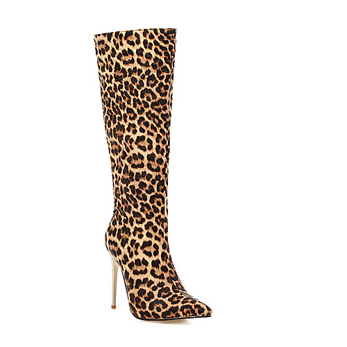 Women's Boots Knee High Boots Animal Print Stiletto Heel Pointed Toe Knee High Boots Classic Party & Evening PU Leopard Snake Black / White Leopard Black
Women's Boots Knee High Boots Animal Print Stiletto Heel Pointed Toe Knee High Boots Classic Party & Evening PU Leopard Snake Black / White Leopard Black