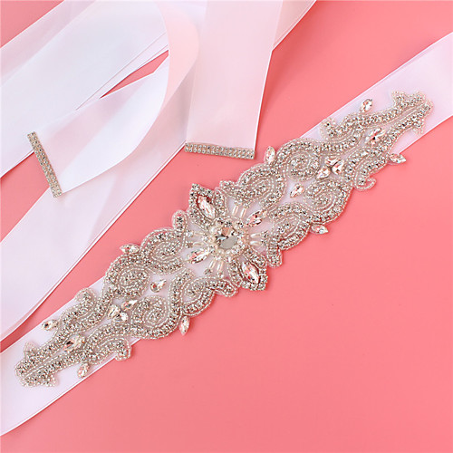Satin / Tulle Wedding / Party / Evening Sash With Imitation Pearl / Belt / Crystals / Rhinestones Women's Sashes
Satin / Tulle Wedding / Party / Evening Sash With Imitation Pearl / Belt / Crystals / Rhinestones Women's Sashes
