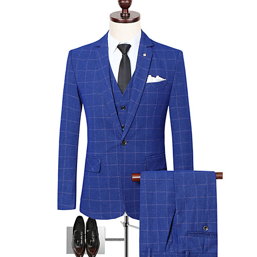 Black / Pearl Pink / Blue Checkered Slim Fit Polyester Suit - Notch Single Breasted One-button / Suits
Black / Pearl Pink / Blue Checkered Slim Fit Polyester Suit - Notch Single Breasted One-button / Suits