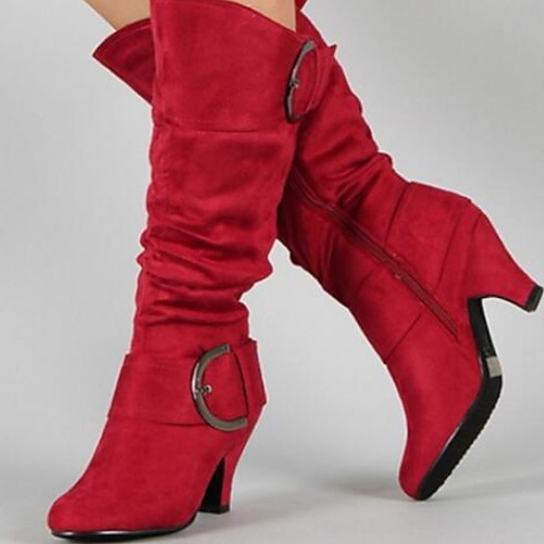 Women's Boots Chunky Heel Round Toe Suede Mid-Calf Boots Fall & Winter Black / Purple / Red
Women's Boots Chunky Heel Round Toe Suede Mid-Calf Boots Fall & Winter Black / Purple / Red