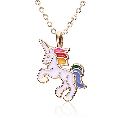 Pendant Necklace Women's Gold Plated Unicorn Heart Classic Cute White Black Red Blue Pink Gold 40-50 cm Necklace Jewelry 1pc for Daily
Pendant Necklace Women's Gold Plated Unicorn Heart Classic Cute White Black Red Blue Pink Gold 40-50 cm Necklace Jewelry 1pc for Daily