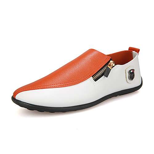 Men's Comfort Shoes PU Fall Casual Loafers & Slip-Ons Wear Proof Color Block Black and White / Orange / Party & Evening
Men's Comfort Shoes PU Fall Casual Loafers & Slip-Ons Wear Proof Color Block Black and White / Orange / Party & Evening
