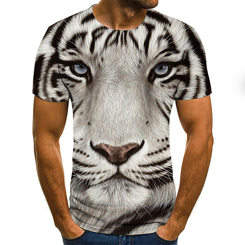 Men's T shirt Color Block 3D Animal Print Short Sleeve Going out Tops Streetwear Punk & Gothic White
Men's T shirt Color Block 3D Animal Print Short Sleeve Going out Tops Streetwear Punk & Gothic White
