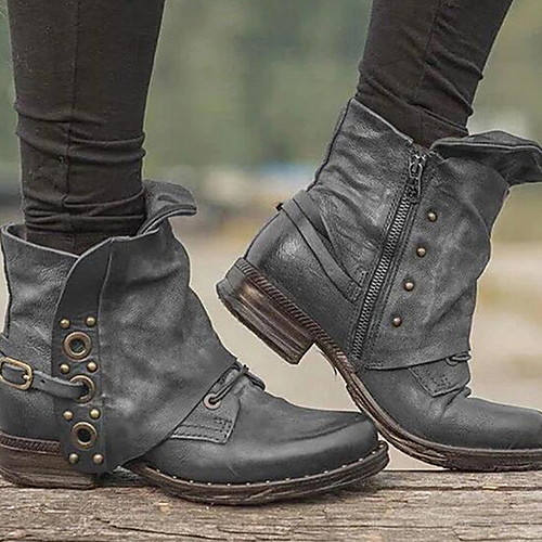 Women's Boots Block Heel Boots Cowboy Western Boots Flat Heel Round Toe Booties Ankle Boots Daily PU Winter Dark Brown Black Gray / Mid-Calf Boots
Women's Boots Block Heel Boots Cowboy Western Boots Flat Heel Round Toe Booties Ankle Boots Daily PU Winter Dark Brown Black Gray / Mid-Calf Boots