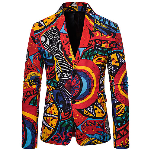Rainbow Color Block / Geometric / Rainbow Regular Fit Linen / Polyester Men's Suit - Notch lapel collar
Rainbow Color Block / Geometric / Rainbow Regular Fit Linen / Polyester Men's Suit - Notch lapel collar