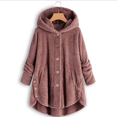 Women's Solid Colored Fall & Winter Teddy Coat Long Daily Long Sleeve Polyester Coat Tops Black
Women's Solid Colored Fall & Winter Teddy Coat Long Daily Long Sleeve Polyester Coat Tops Black